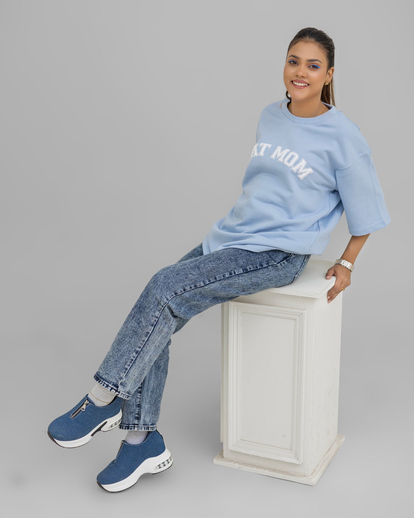 Sky Sparkle Over Sized Tee