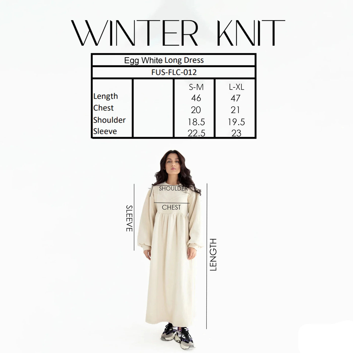 Egg white long dress